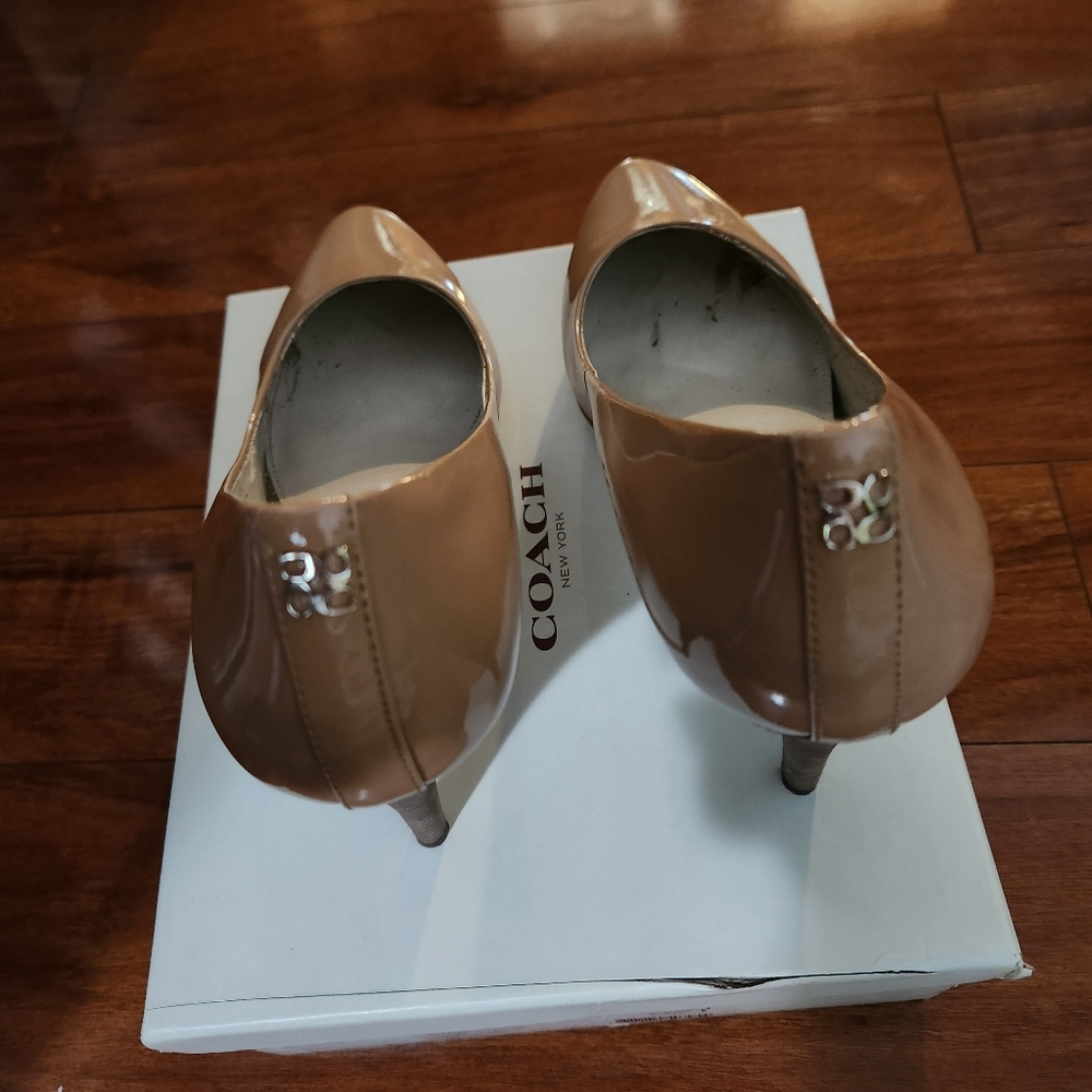 Nude Coach Platform Heels - Picture 7 of 10